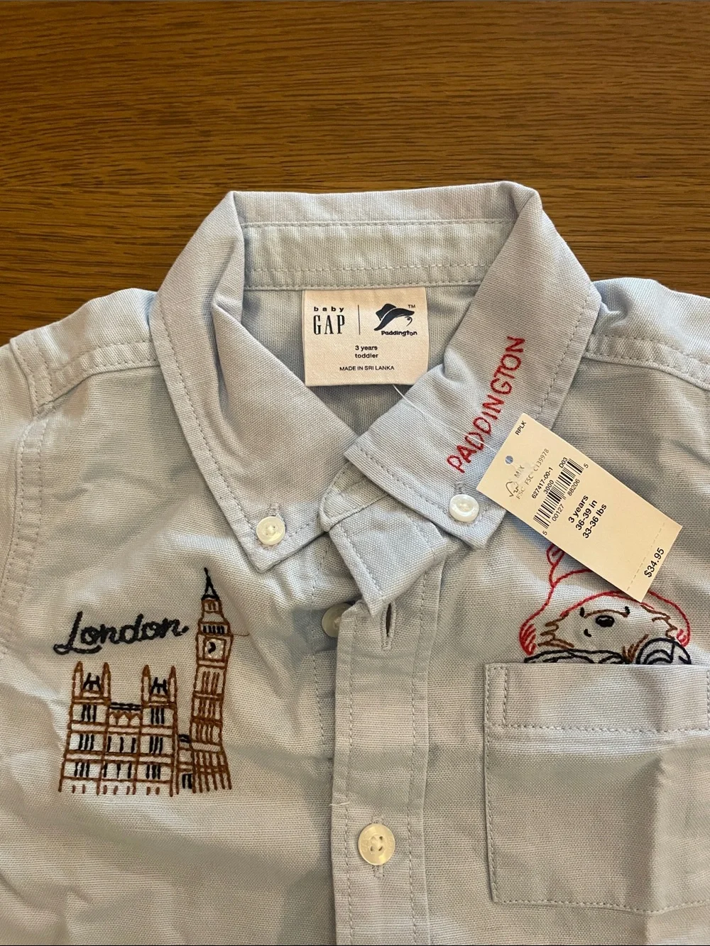 GAP x Paddington Button-Down Shirt NWT 3 yrs #25